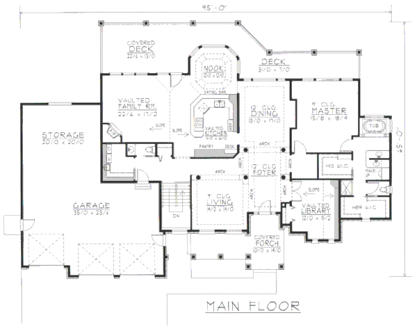 European Floor Plan - Main Floor Plan #112-155