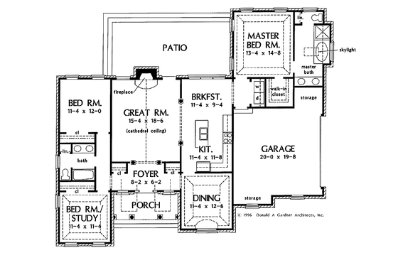 Floor Plan - Main Floor for Country House Plan #929-265 - 3 bed, 2 bath