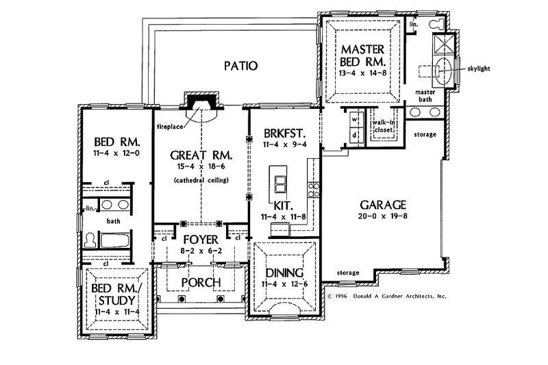 Home Plan - Floor Plan - Main Floor for Country House Plan #929-265 - 3 bed, 2 bath