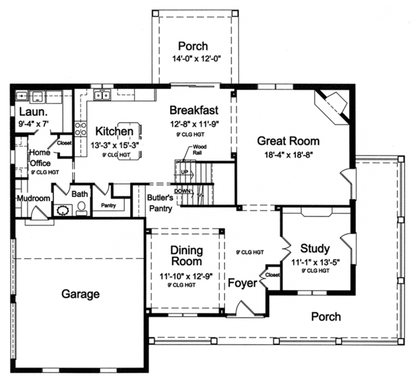 Architectural House Design - Traditional Floor Plan - Main Floor Plan #46-848