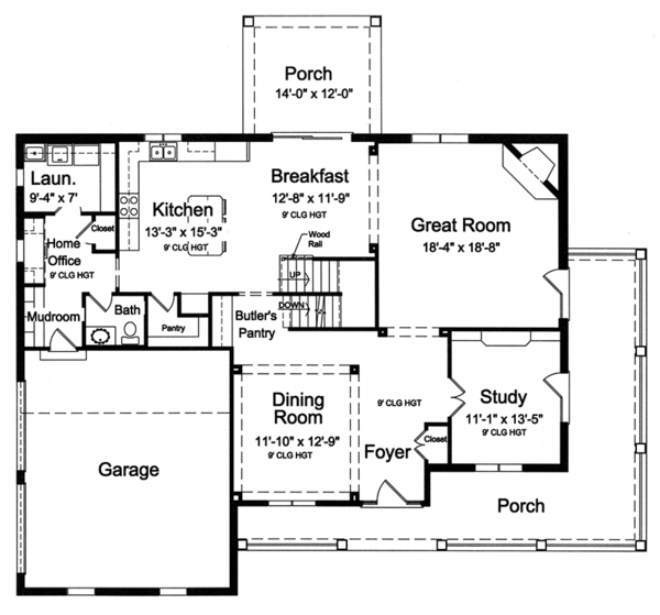 Home Plan - Traditional Floor Plan - Main Floor Plan #46-848