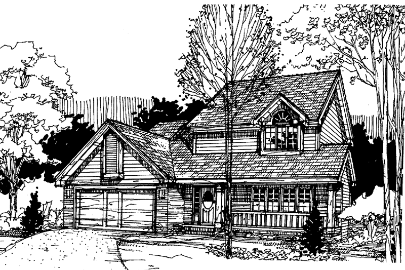 Architectural House Design - Country Exterior - Front Elevation Plan #320-681