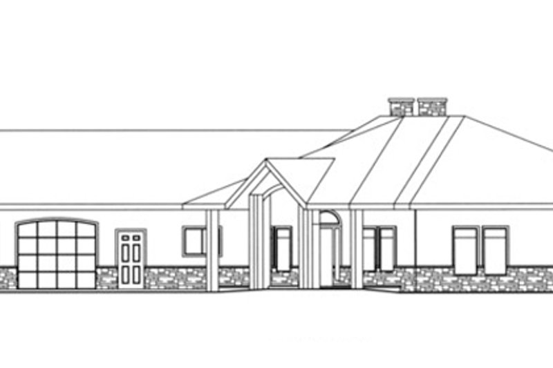Dream House Plan - Exterior - Other Elevation for Adobe / Southwestern House Plan #117-832 - 3 bed, 2 bath