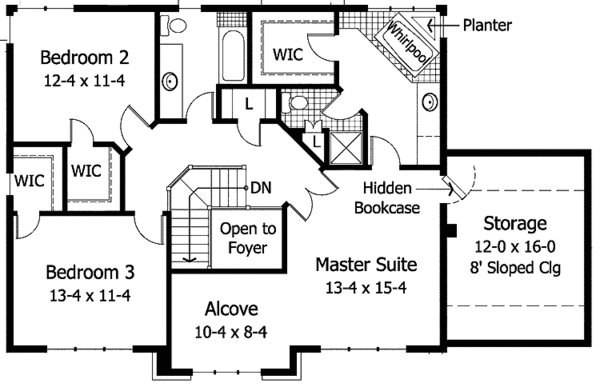 House Plan Design - European Floor Plan - Upper Floor Plan #51-896