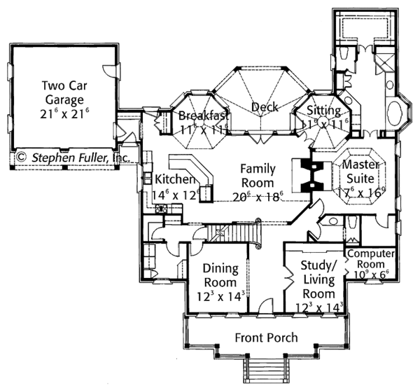 House Design - Country Floor Plan - Main Floor Plan #429-363
