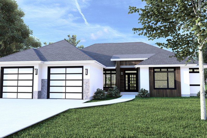 House Plan Design - Photo 1 for Modern House Plan #1109-9 - 4 bed, 3 bath