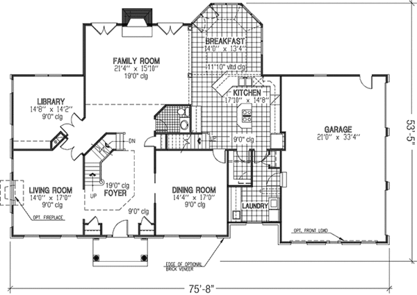 Home Plan - Classical Floor Plan - Main Floor Plan #953-61