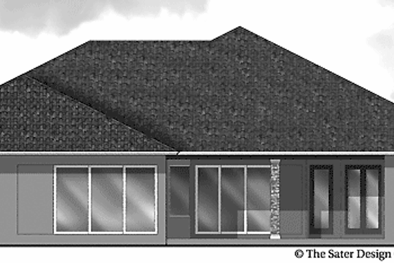 Exterior - Rear Elevation for Mediterranean House Plan #930-55 - 4 bed, 3.5 bath