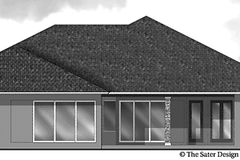 Architectural House Design - Exterior - Rear Elevation for Mediterranean House Plan #930-55 - 4 bed, 3.5 bath