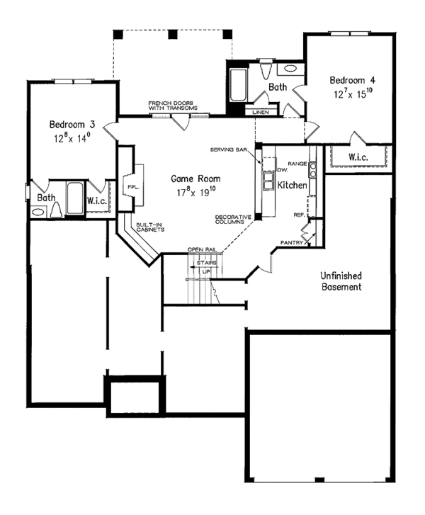 Home Plan - Country Floor Plan - Lower Floor Plan #927-904
