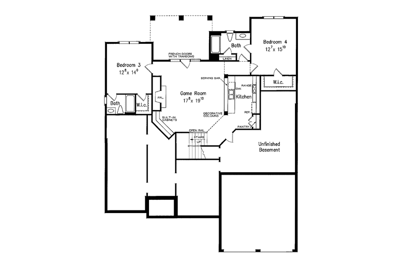 House Blueprint - Floor Plan - Lower Floor for Country House Plan #927-904 - 4 bed, 4 bath