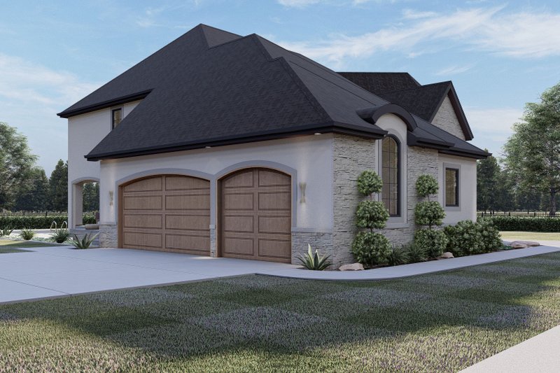 House Blueprint - Exterior - Other Elevation for Mediterranean House Plan #455-174 - 4 bed, 3.5 bath