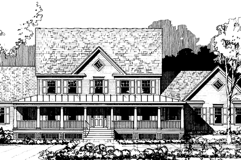 Dream House Plan - Country Exterior - Front Elevation Plan #953-76