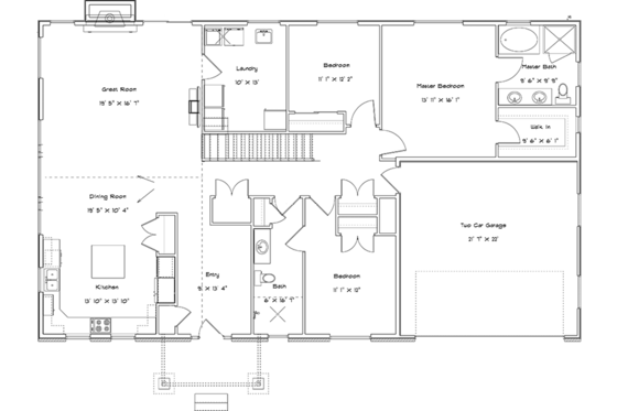 Floor Plan - Main Floor for Traditional House Plan #1060-20 - 5 bed, 5 bath