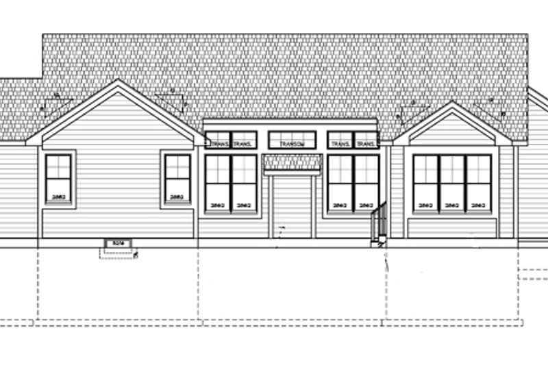 Home Plan - Exterior - Rear Elevation for Craftsman House Plan #328-363 - 3 bed, 3 bath