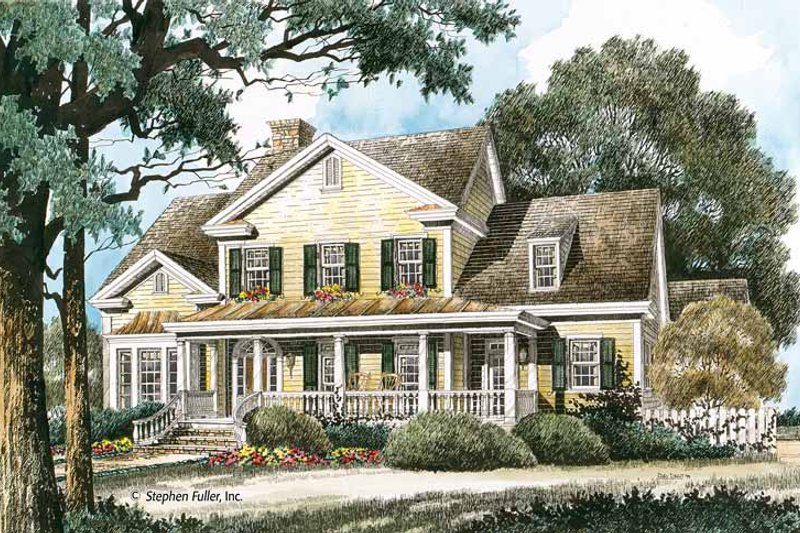 House Blueprint - Country Exterior - Front Elevation Plan #429-347