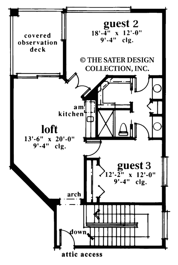 Architectural House Design - Country Floor Plan - Upper Floor Plan #930-341