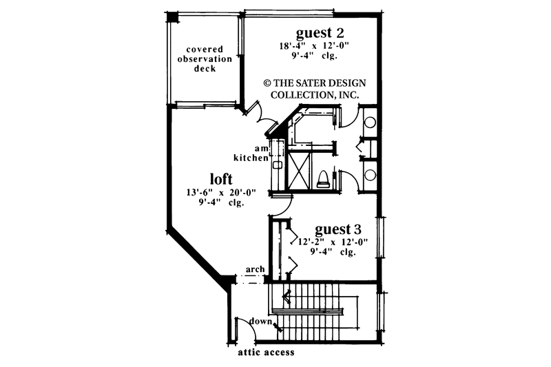Architectural House Design - Floor Plan - Upper Floor for Country House Plan #930-341 - 4 bed, 3.5 bath