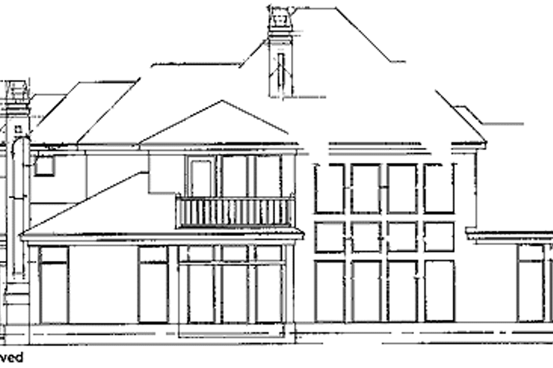 Dream House Plan - Exterior - Rear Elevation for Contemporary House Plan #952-34 - 4 bed, 4.5 bath