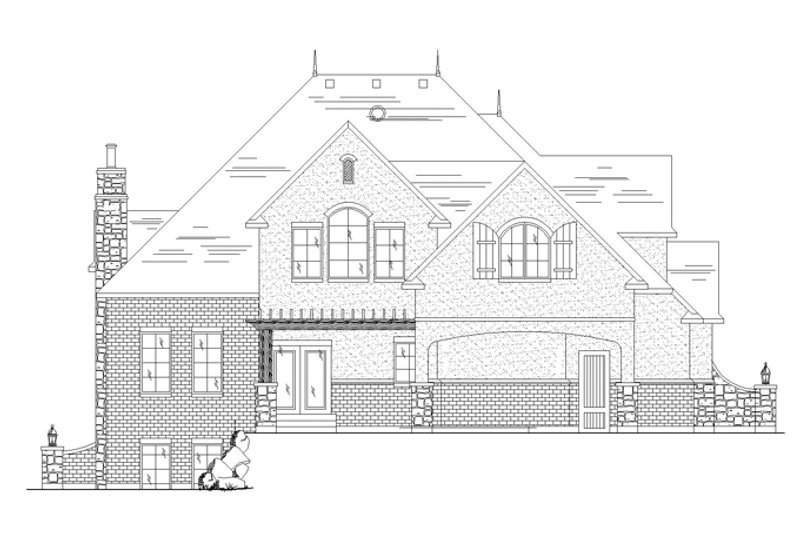 House Plan Design - Exterior - Rear Elevation for European House Plan #945-137 - 4 bed, 2.5 bath
