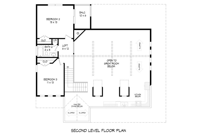 Architectural House Design - Floor Plan - Upper Floor for Traditional House Plan #932-441 - 3 bed, 2.5 bath