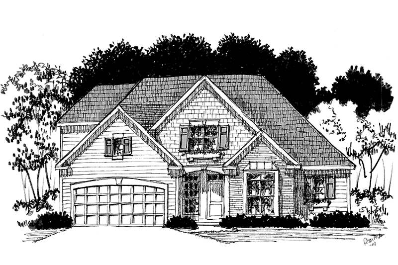 Architectural House Design - Exterior - Front Elevation 3 for Traditional House Plan #328-405 - 3 bed, 2.5 bath