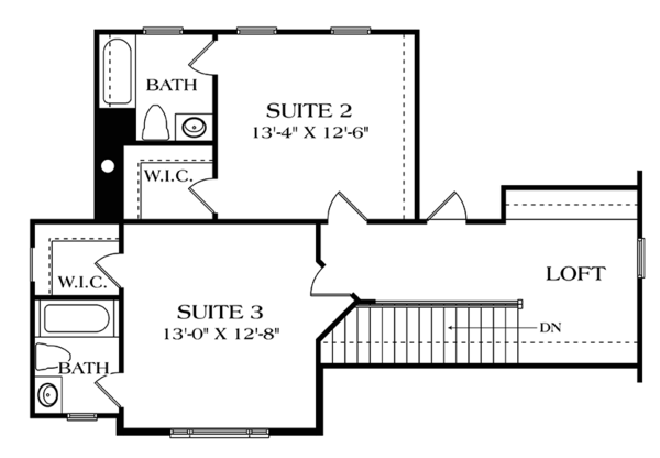 Home Plan - Craftsman Floor Plan - Upper Floor Plan #453-625