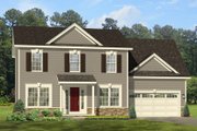 Colonial Style House Plan - 4 Beds 2.5 Baths 2056 Sq/Ft Plan #1010-116 