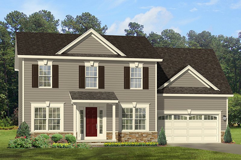 House Plan Design - Colonial Exterior - Front Elevation Plan #1010-116