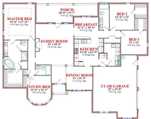 European Floor Plan - Main Floor Plan #63-174