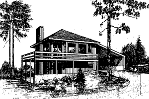 Contemporary Exterior - Front Elevation Plan #60-960