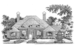 Home Plan - Exterior - Front Elevation for Country House Plan #999-21 - 4 bed, 2.5 bath