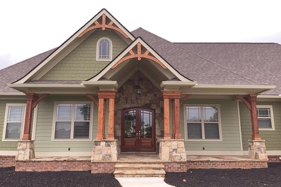 Exterior - Front Elevation 4 for Craftsman House Plan #437-74 - 3 bed, 3.5 bath