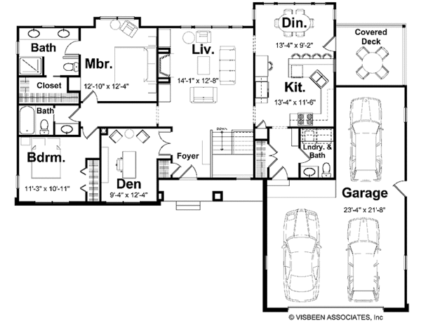 Architectural House Design - Craftsman Floor Plan - Main Floor Plan #928-126