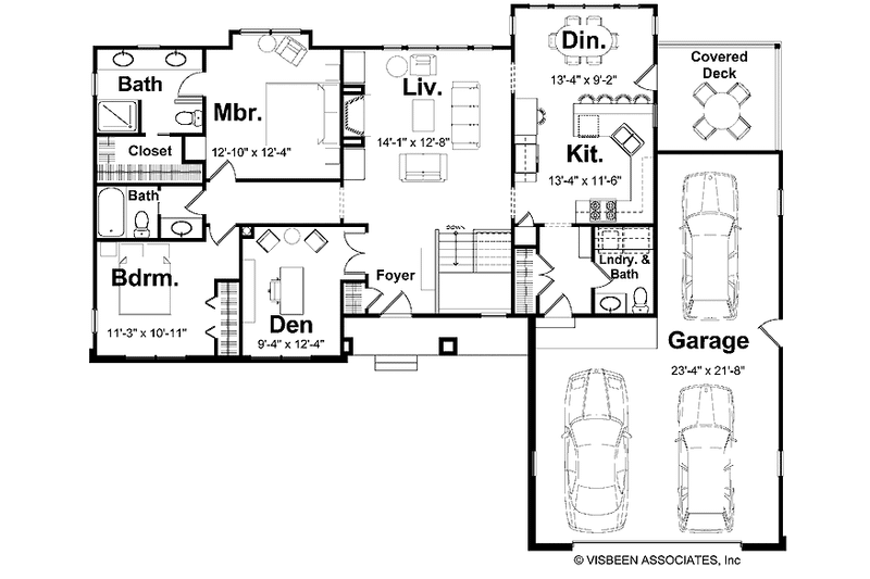 Home Plan - Floor Plan - Main Floor for Craftsman House Plan #928-126 - 4 bed, 3.5 bath
