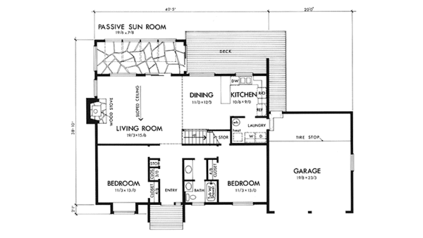 Architectural House Design - Prairie Floor Plan - Main Floor Plan #320-1222