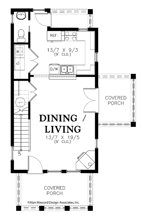 House Blueprint - Contemporary Floor Plan - Main Floor Plan #48-869
