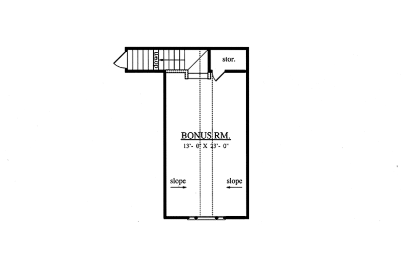Architectural House Design - Floor Plan - Upper Floor for Country House Plan #42-715 - 3 bed, 2 bath