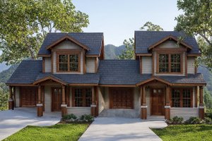 Cottage Exterior - Front Elevation Plan #124-805