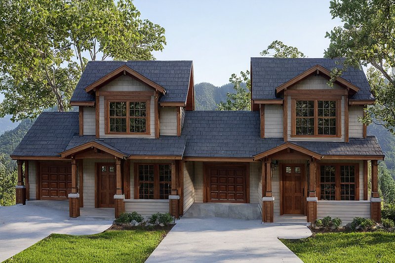 House Blueprint - Cottage Exterior - Front Elevation Plan #124-805