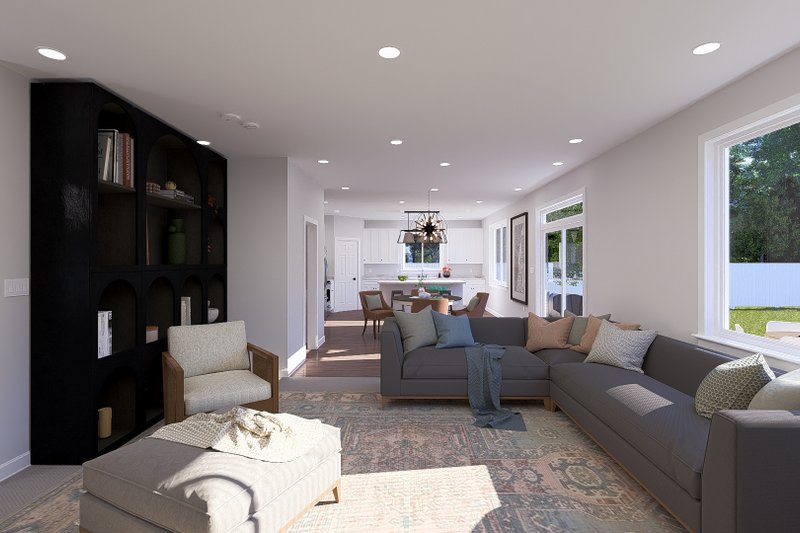 Architectural House Design - Interior - Family Room 1 for Farmhouse House Plan #1060-254 - 3 bed, 2.5 bath