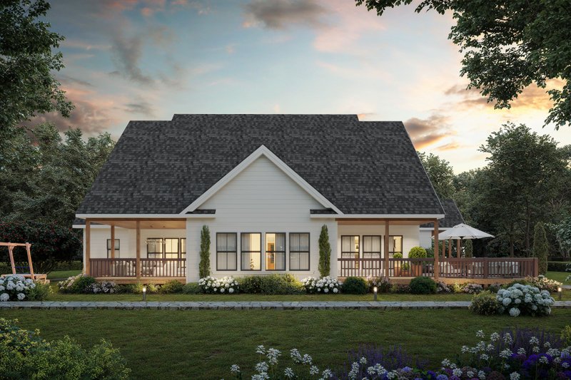 House Blueprint - Exterior - Rear Elevation for Farmhouse House Plan #1117-44 - 4 bed, 3.5 bath