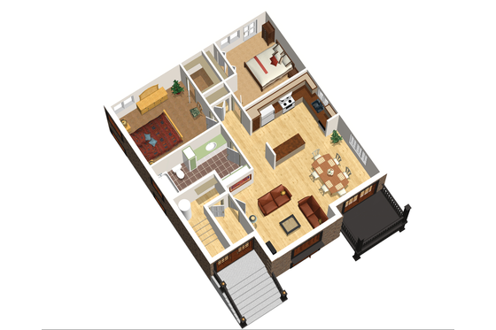 Floor Plan - Main Floor 1 for European House Plan #25-4355 - 6 bed, 3 bath