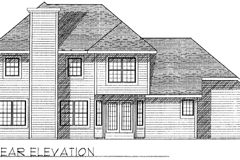 Dream House Plan - Exterior - Rear Elevation for Traditional House Plan #70-1322 - 3 bed, 2.5 bath