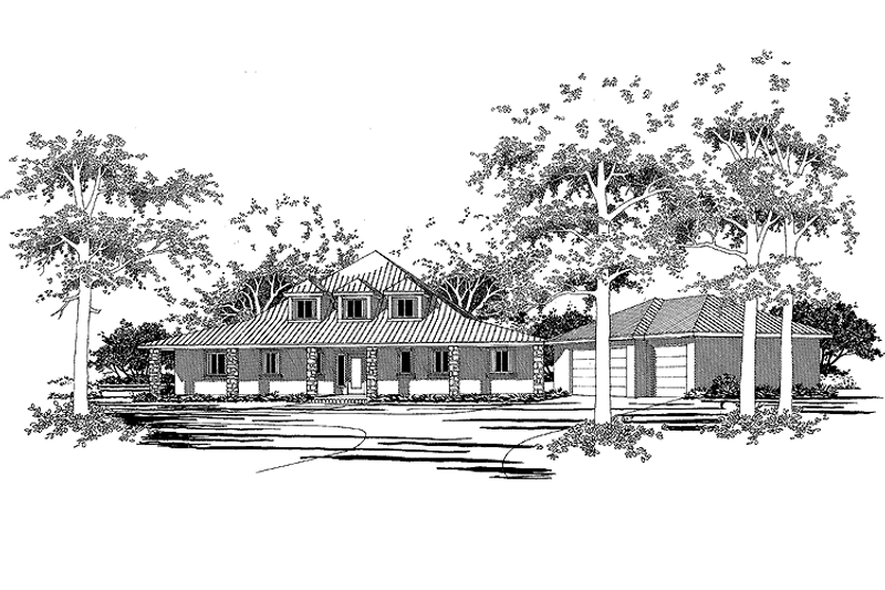 Architectural House Design - Country Exterior - Front Elevation Plan #472-190