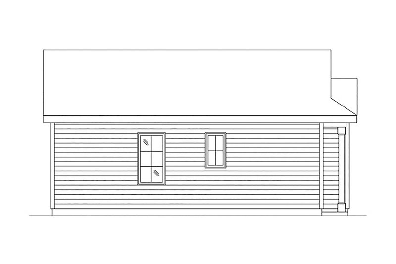 House Plan Design - Exterior - Other Elevation 1 for Cottage House Plan #22-609 - 1 bed, 1 bath