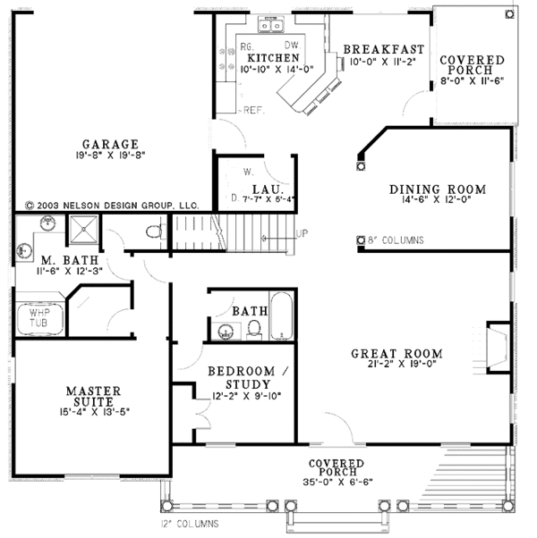 House Plan Design - Country Floor Plan - Main Floor Plan #17-3128