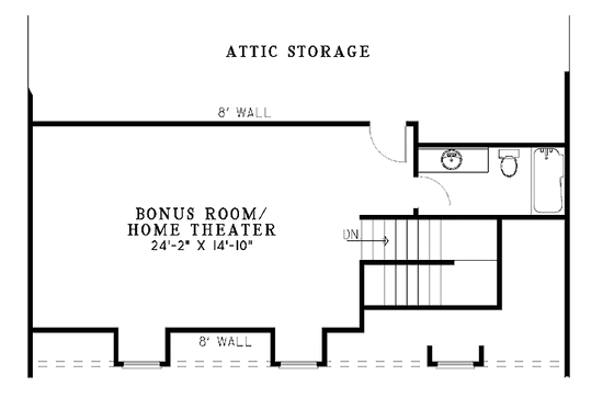 Floor Plan - Other Floor for Country House Plan #17-2845 - 2 bed, 2 bath