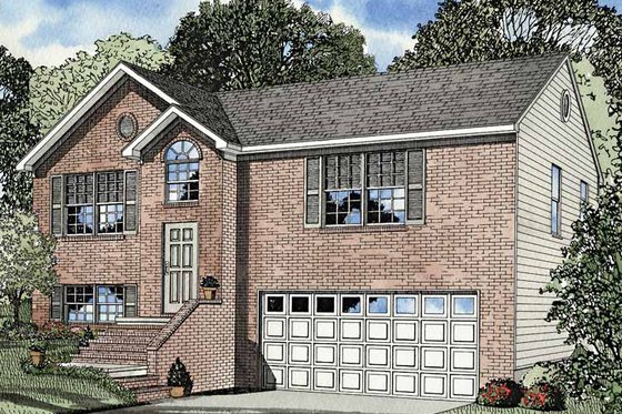 Exterior - Front Elevation 3 for Colonial House Plan #17-3235 - 4 bed, 3 bath