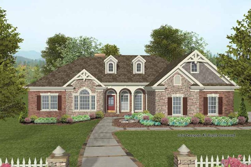 House Plan Design - Craftsman Exterior - Front Elevation Plan #56-687